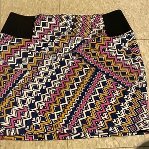Charlotte Russe Multicolor Geometric Pencil Skirt